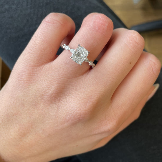 2.04 CT Cushion Solitaire CVD G/VS2 Diamond Engagement Ring 3