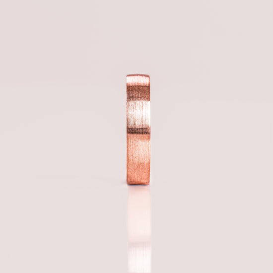 Classic Brushed-Finish Rose Gold Men's Band 7