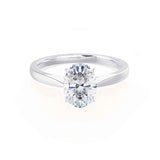 1.50 CT Oval Shaped Moissanite Solitaire Engagement Ring 4