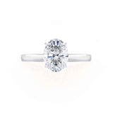 1.50 CT Oval Shaped Moissanite Solitaire Engagement Ring 5