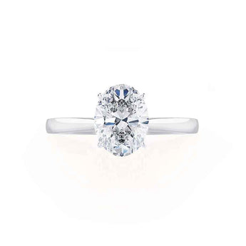 1.50 CT Oval Shaped Moissanite Solitaire Engagement Ring 5