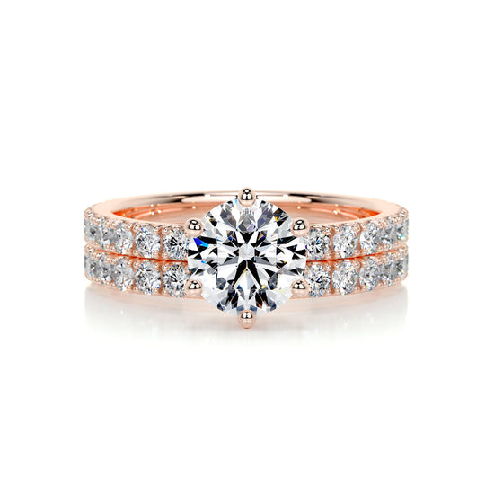 1.50 CT Round Solitaire CVD F/VS Diamond Bridal Ring Set 12