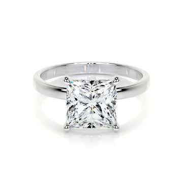 3.0 CT Princess Solitaire CVD F/VS2 Diamond Engagement Ring 1
