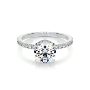 1.50 CT Round Hidden Halo CVD E/VS2 Diamond Engagement Ring 1