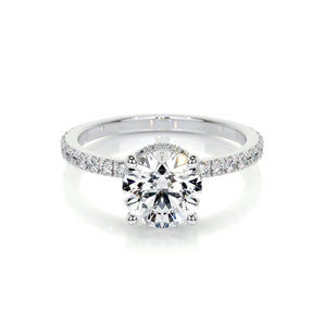 1.50 CT Round Hidden Halo CVD E/VS2 Diamond Engagement Ring 1