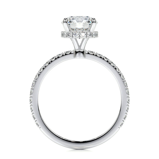 1.50 CT Round Hidden Halo CVD E/VS2 Diamond Engagement Ring 10