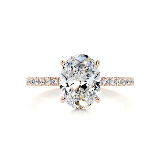 1.50 CT Oval Hidden Halo CVD D/VS2 Diamond Engagement Ring 12