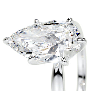 5.0 CT Pear Solitaire CVD F/VS2 Diamond Engagement Ring 2