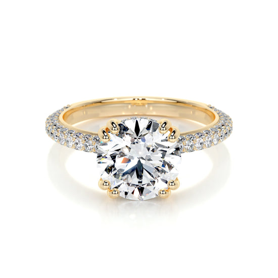 3.0 CT Round CVD Solitaire F/VS2 Diamond Engagement Ring 5