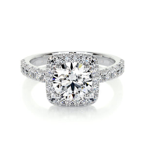 1.50 CT Round Halo CVD D/VS1 Diamond Engagement Ring 1