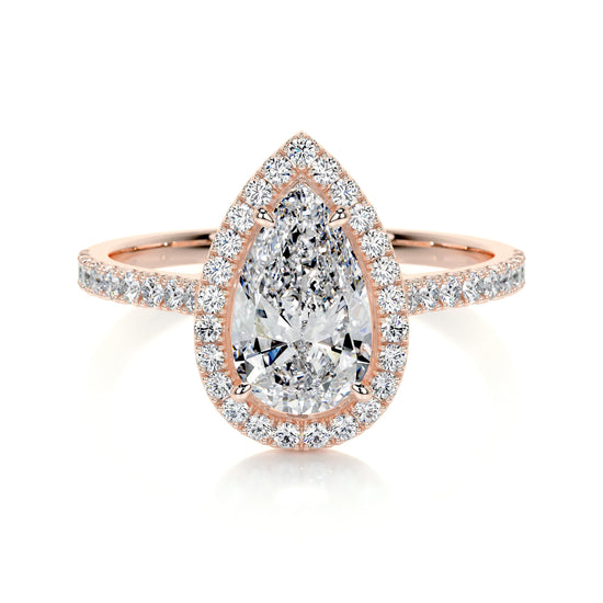 1.50 CT Pear Halo CVD F/VS2 Diamond Engagement Ring 13