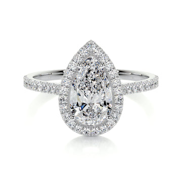 1.50 CT Pear Halo CVD F/VS2 Diamond Engagement Ring 1