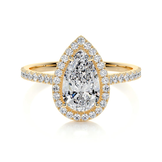 1.50 CT Pear Halo CVD F/VS2 Diamond Engagement Ring 8