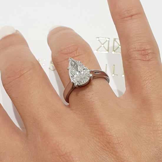 2.0 CT Round Solitaire CVD E/VS2 Diamond Engagement Ring 29