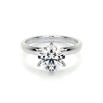 2.0 CT Round Solitaire CVD E/VS2 Diamond Engagement Ring 1