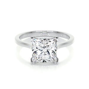 3.0 CT Princess Solitaire CVD F/VS2 Diamond Engagement Ring 1