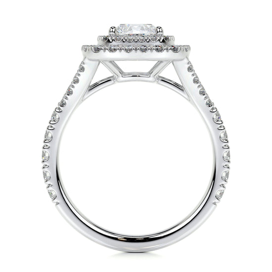 1.0 CT Cushion Double Halo CVD D/VS1 Diamond Engagement Ring 7