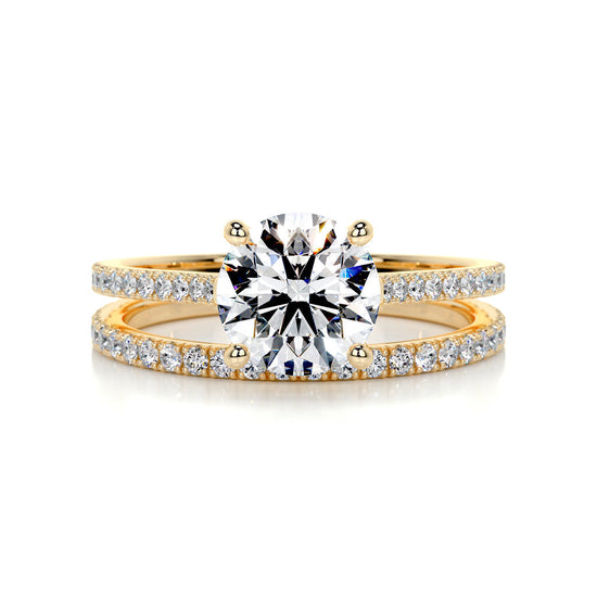 1.50 CT Round Solitaire CVD F/VS Diamond Bridal Ring Set 7