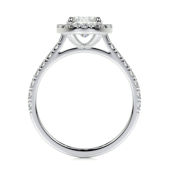 1.0 CT Oval Halo CVD F/VS2 Diamond Engagement Ring 4
