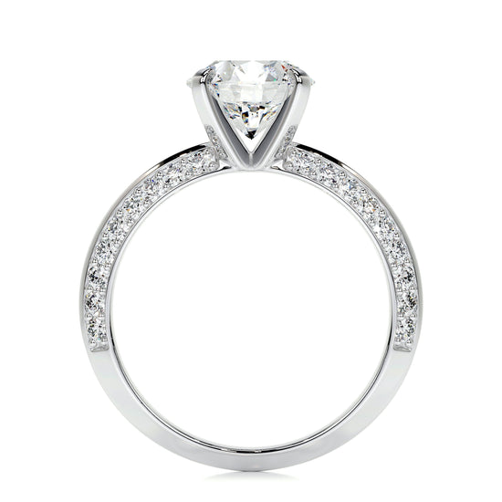 2.0 CT Round Solitaire CVD E/VS2 Diamond Engagement Ring 5