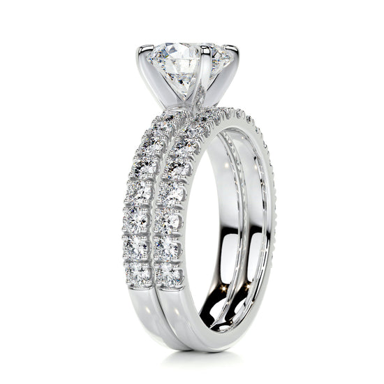 1.50 CT Round Solitaire CVD F/VS Diamond Bridal Ring Set 7