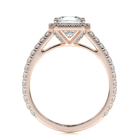 1.20 CT Princess Halo CVD E/VS2 Diamond Engagement Ring 17
