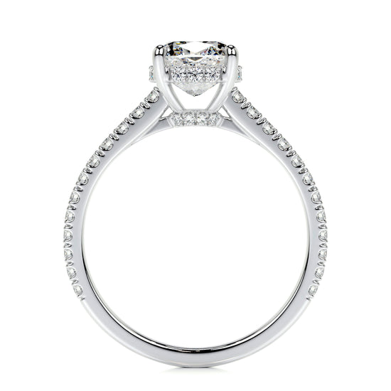 1.50 CT Cushion Hidden Halo CVD E/VS2 Diamond Engagement Ring 5