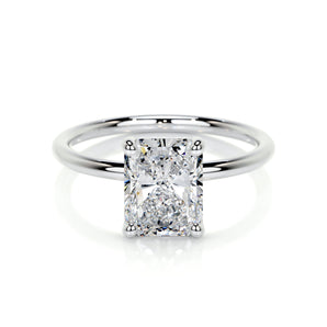 2.0 CT Radiant Solitaire CVD E/VS2 Diamond Engagement Ring 1