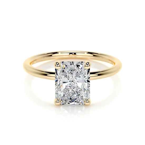 2.0 CT Radiant Solitaire CVD E/VS2 Diamond Engagement Ring 7