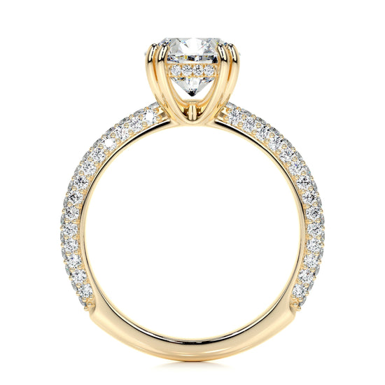 2.0 CT Round Hidden Halo CVD E/VS1 Diamond Engagement Ring 9