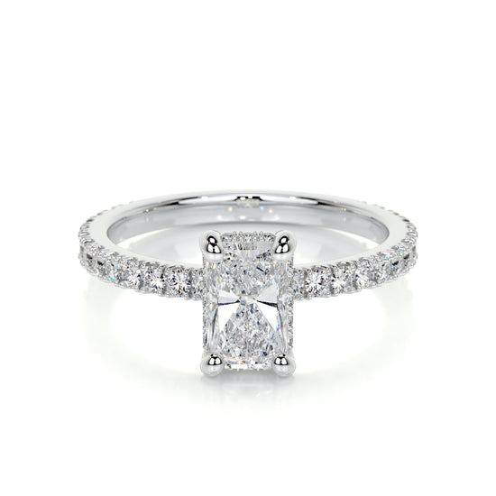 1.05 CT Radiant Hidden Halo CVD E/VS2 Diamond Engagement Ring 1