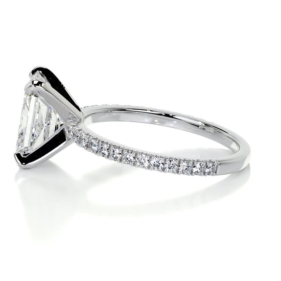 3.0 CT Radiant Solitaire CVD G/SI1 Diamond Engagement Ring 4