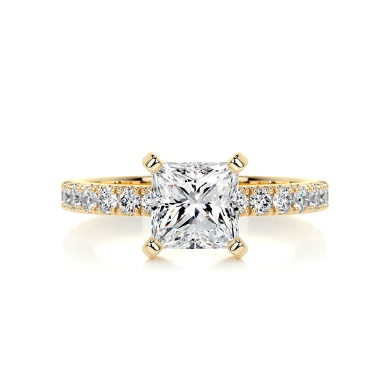 1.50 CT Princess Solitaire CVD G/VS2 Diamond Engagement Ring 7