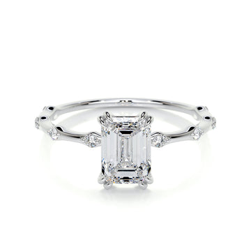 1.50 CT Emerald Solitaire CVD E/VS1 Diamond Engagement Ring 1