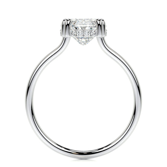 3.0 CT Oval Hidden Halo CVD E/SI1 Diamond Engagement Ring 6