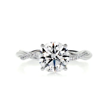 1.5 CT Round Solitaire CVD F/VS2 Diamond Engagement Ring 1