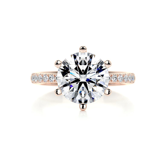 3 CT Round Solitaire CVD G/VS2 Diamond Engagement Ring 11