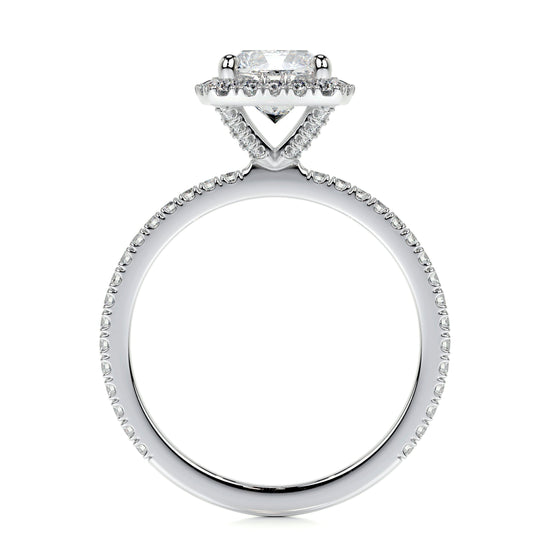 1.0 CT Cushion Halo CVD E/VS2 Diamond Engagement Ring 6