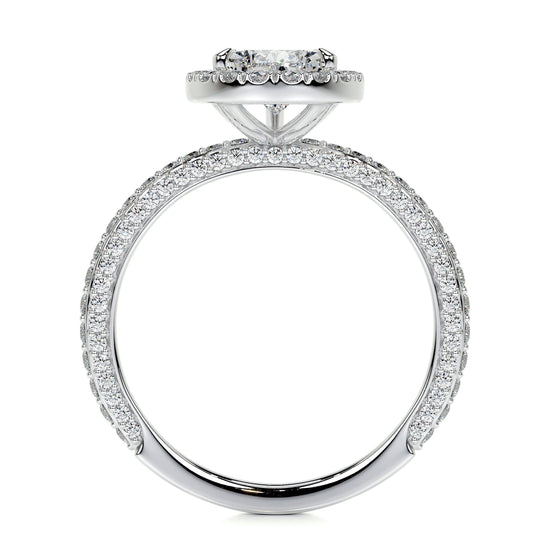 2.0 CT Pear Halo CVD F/VS2 Diamond Engagement Ring 6