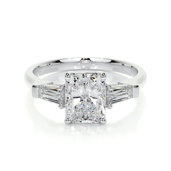 1.50 CT Radiant Three Stones CVD G/VS2 Diamond Engagement Ring 1