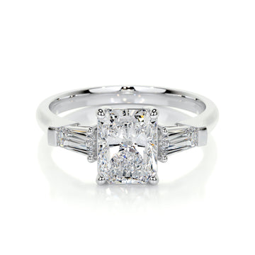 1.50 CT Radiant Three Stones CVD G/VS2 Diamond Engagement Ring 1