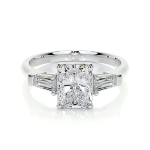 1.50 CT Radiant Three Stones CVD G/VS2 Diamond Engagement Ring 1