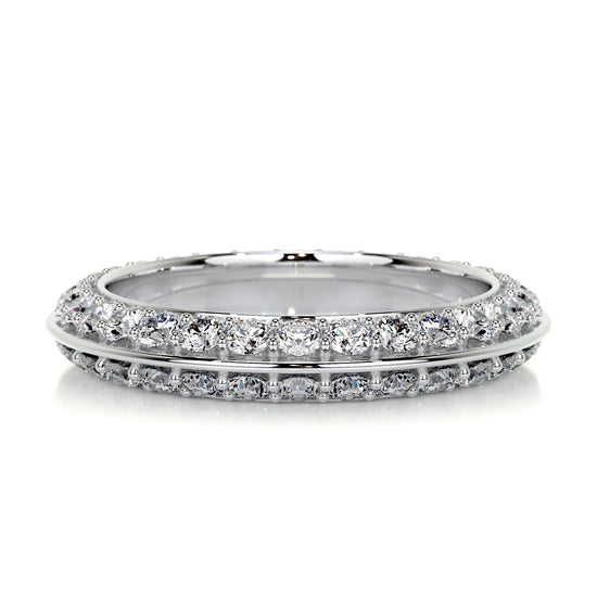 0.5 CT Round Full Eternity CVD EF/VVS Diamond Wedding Band 1