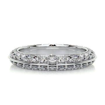 0.5 CT Round Full Eternity CVD EF/VVS Diamond Wedding Band 1