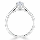 0.75 CT Pear Cut Solitaire Engagement Ring With Channel Pave Setting 4