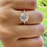 4.11 CT Round Cut Twisted Pave Moissanite Engagement Ring 1