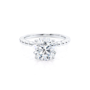0.80 CT Round Shaped Moissanite Solitaire Engagement Ring 1