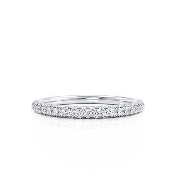 0.49 CT Round Shaped Moissanite Full Eternity Style Wedding Band 1