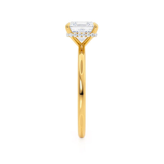 1.50 CT Asscher Shaped Moissanite Hidden Halo Style Engagement Ring 3