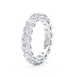 4.25 CT Round Shaped Moissanite Full Eternity Style Wedding Band 3